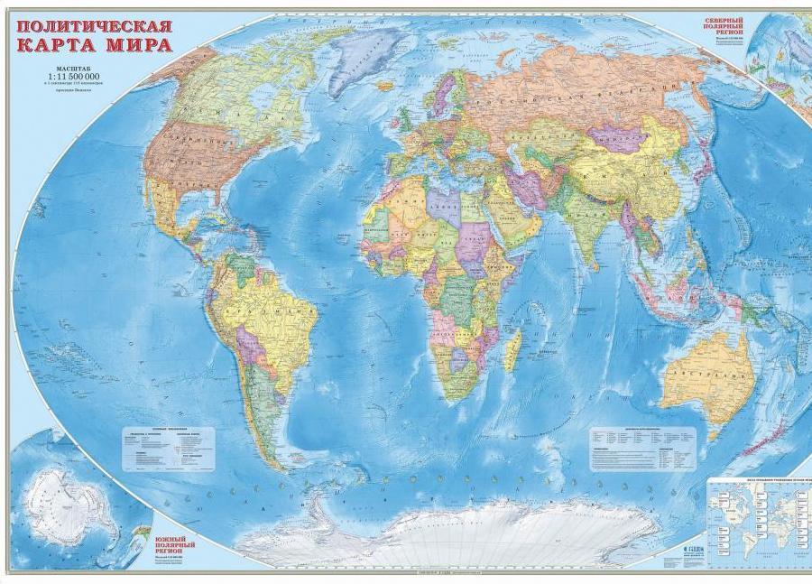 Карта Мира полит